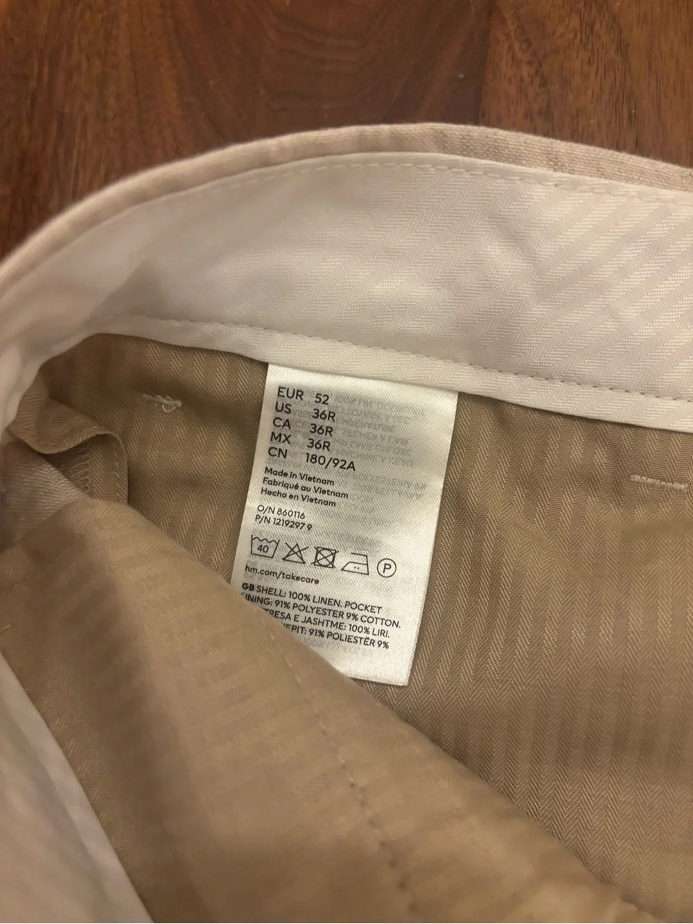 H&M Men's Slim Linen Blend Pants, $35 Retail